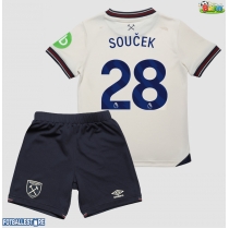 West Ham United Tomas Soucek #28 Bortedraktsett Barn 2025-26 Kortermet (+ Korte bukser)